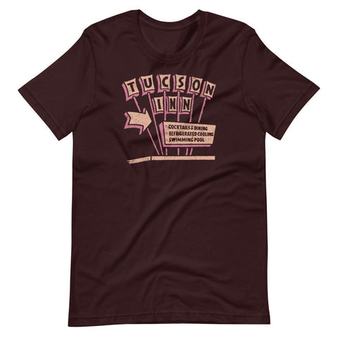 Tucson Inn Sign Unisex T-Shirt - Oxblood Black - Pulp & Stitch