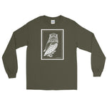 Two Owls by Julie de Graag Unisex Long Sleeve Shirt - Military Green - Pulp & Stitch