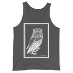 Two Owls by Julie de Graag Unisex Tank Top - Asphalt - Pulp & Stitch