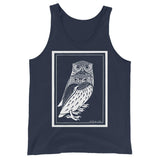 Two Owls by Julie de Graag Unisex Tank Top - Navy - Pulp & Stitch