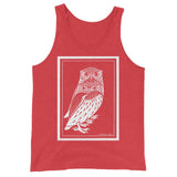 Two Owls by Julie de Graag Unisex Tank Top - Red Triblend - Pulp & Stitch