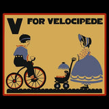 V is for Velocipede Unisex Hoodie - Black - Pulp & Stitch