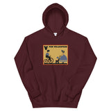 V is for Velocipede Unisex Hoodie - Maroon - Pulp & Stitch