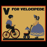 V is for Velocipede Unisex T-Shirt - Dark Grey Heather - Pulp & Stitch