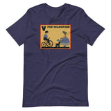 V is for Velocipede Unisex T-Shirt - Heather Midnight Navy - Pulp & Stitch