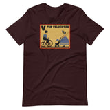 V is for Velocipede Unisex T-Shirt - Oxblood Black - Pulp & Stitch