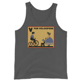 V is for Velocipede Unisex Tank Top - Asphalt - Pulp & Stitch