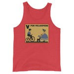 V is for Velocipede Unisex Tank Top - Red Triblend - Pulp & Stitch