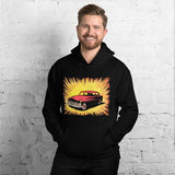 Vintage Comic Car Unisex Hoodie - Black - Pulp & Stitch