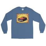 Vintage Comic Car Unisex Long Sleeve Shirt - Indigo Blue - Pulp & Stitch