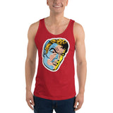 Vintage Comic Head Unisex Tank Top - Red - Pulp & Stitch