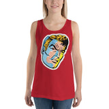 Vintage Comic Head Unisex Tank Top - Red - Pulp & Stitch