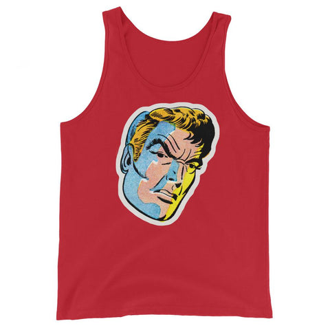 Vintage Comic Head Unisex Tank Top - Red - Pulp & Stitch