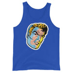 Vintage Comic Head Unisex Tank Top - True Royal - Pulp & Stitch