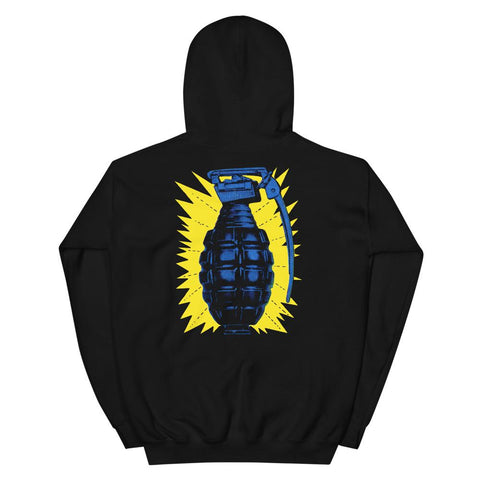 Vintage Grenade Unisex Hoodie - Black - Pulp & Stitch