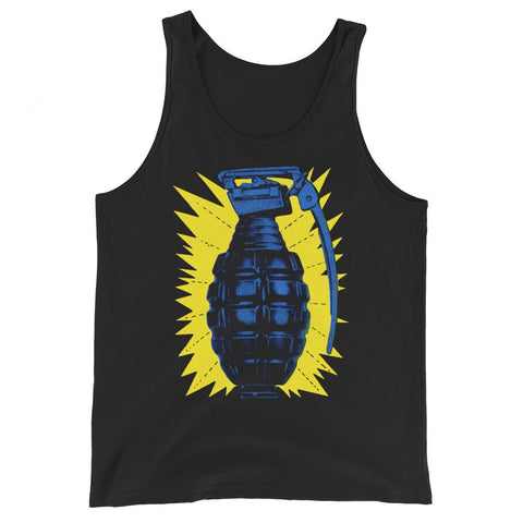 Vintage Grenade Unisex Tank Top - Black - Pulp & Stitch