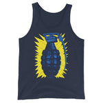 Vintage Grenade Unisex Tank Top - Navy - Pulp & Stitch