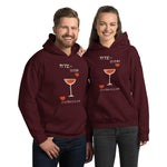 Vintage Japanese Wine Glass Unisex Hoodie - Maroon - Pulp & Stitch