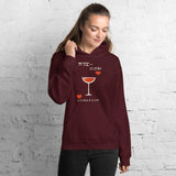 Vintage Japanese Wine Glass Unisex Hoodie - Maroon - Pulp & Stitch