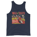 Wall of Death Unisex Tank Top - Navy - Pulp & Stitch