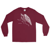 Winged Skeleton Unisex Long Sleeve Shirt - Maroon - Pulp & Stitch