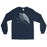 Winged Skeleton Unisex Long Sleeve Shirt - Navy - Pulp & Stitch