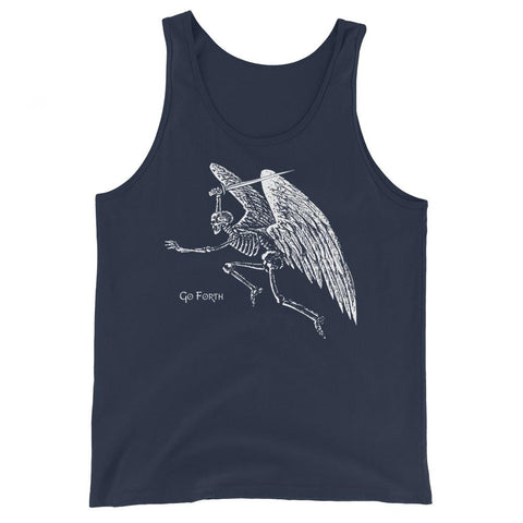 Winged Skeleton Unisex Tank Top - Navy - Pulp & Stitch