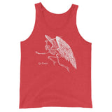 Winged Skeleton Unisex Tank Top - Red Triblend - Pulp & Stitch